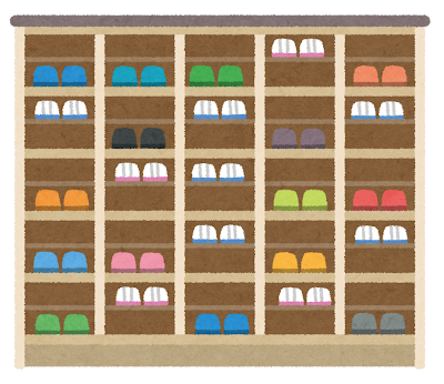下駄箱のイラスト
