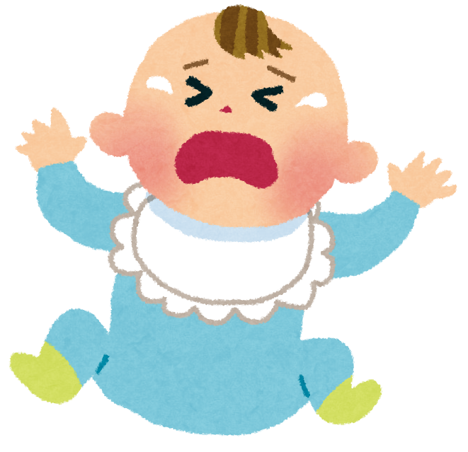 泣いている赤ちゃん