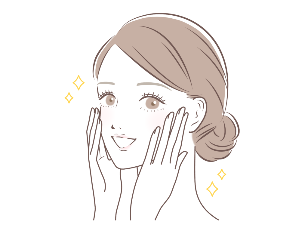 顔が輝く女性