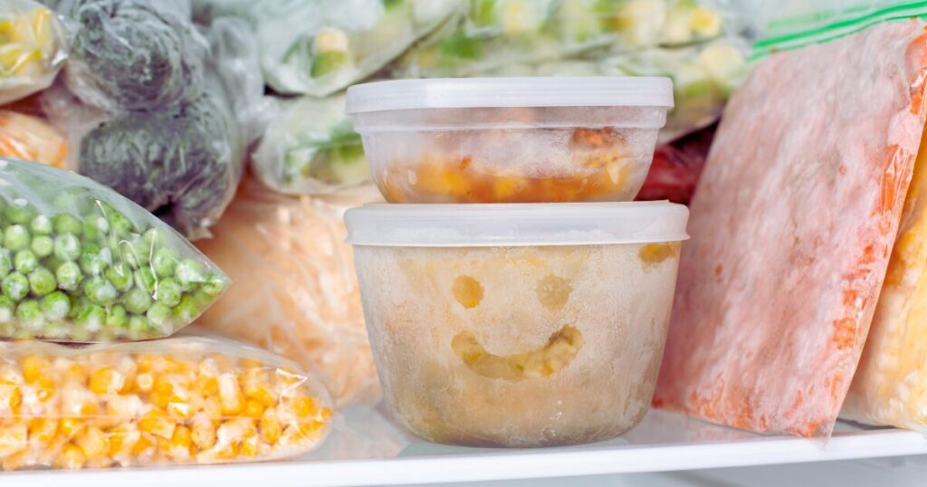 冷凍庫の中の冷凍食品