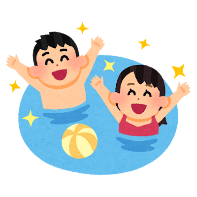 プールで遊ぶ子どもたち