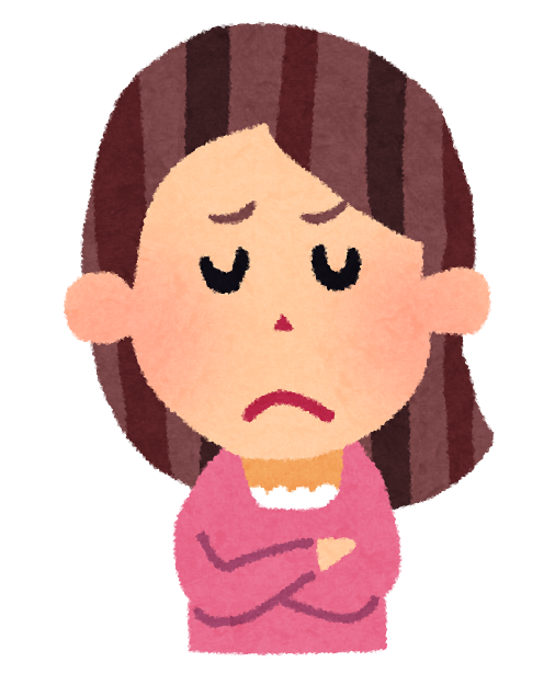 悩む女性の顔