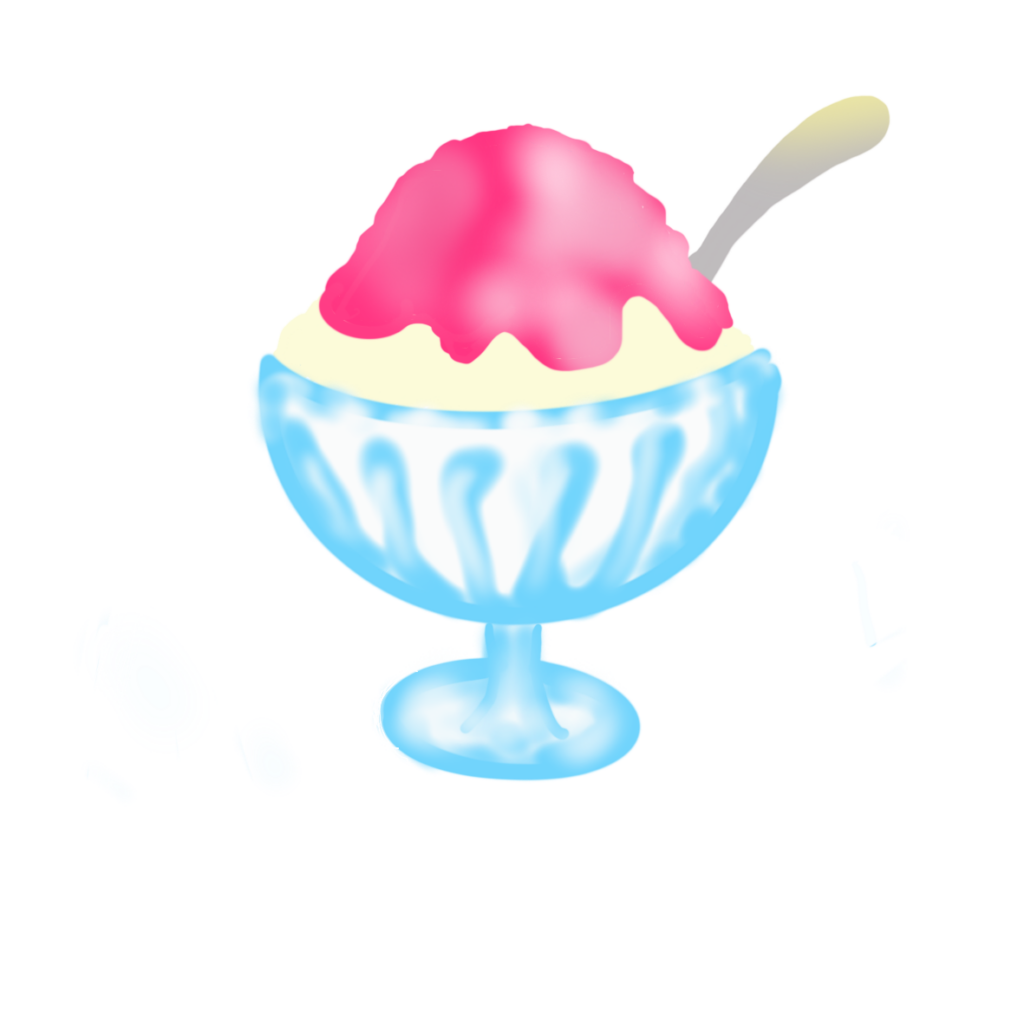 イチゴ味のかき氷