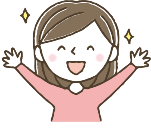 喜ぶ女性