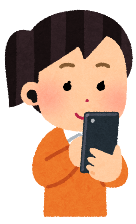 イヤホンをしている人のイラスト