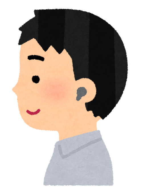 イヤホンをしている人のイラスト