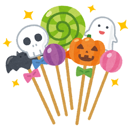 ハロウィンのキャンディのイラスト