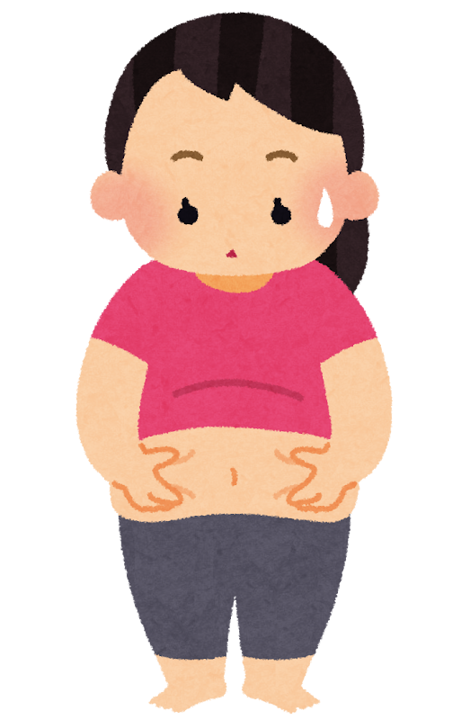 お腹周りが気になる女性