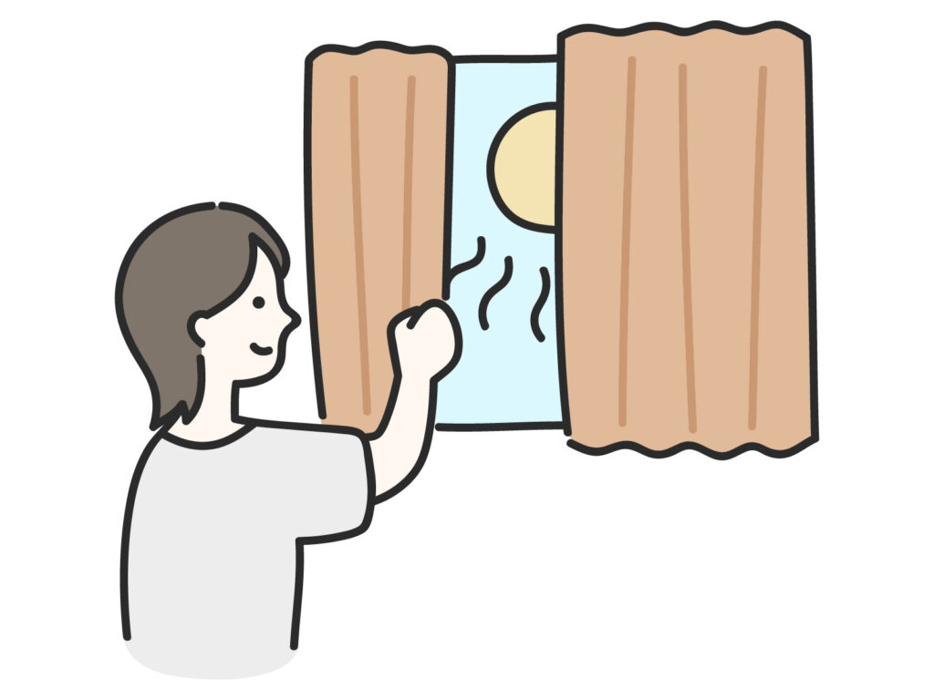 カーテンイラスト
