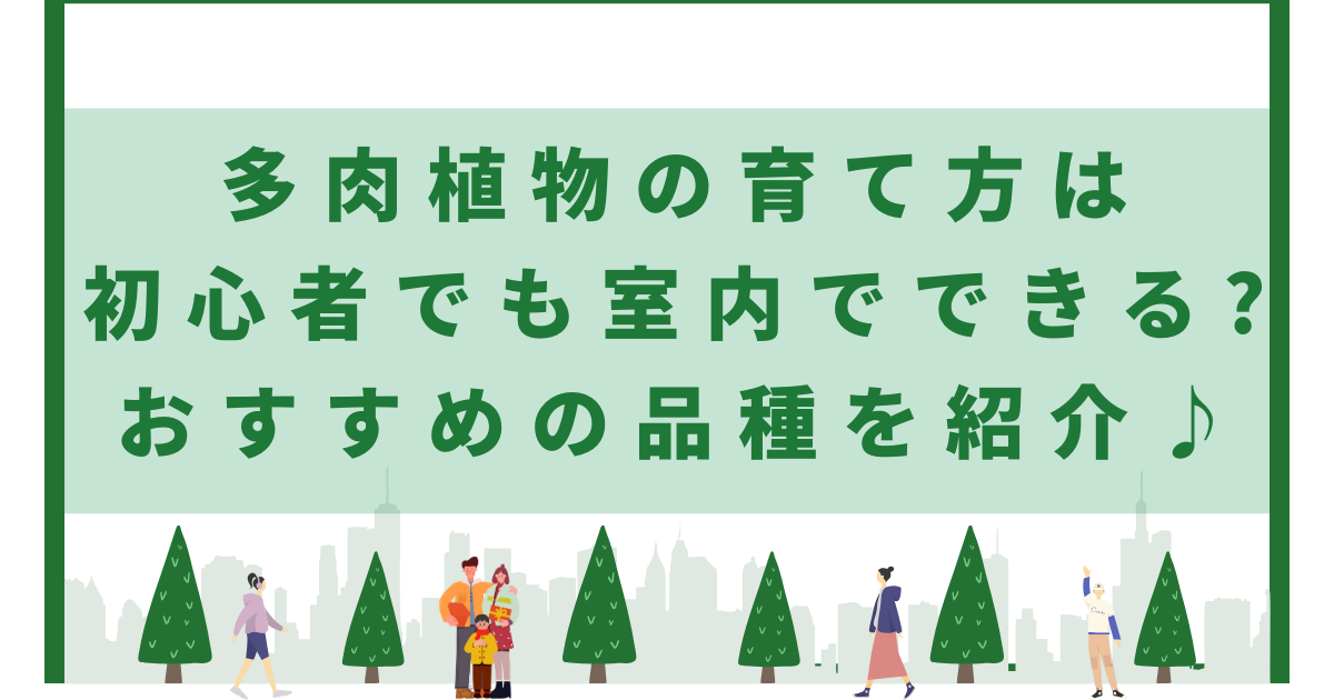多肉植物の育て方は初心者でも室内でできる?おすすめの品種を紹介♪
