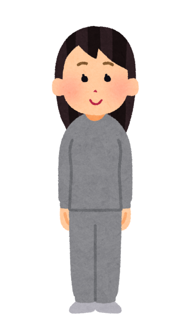 部屋着を着ている女性